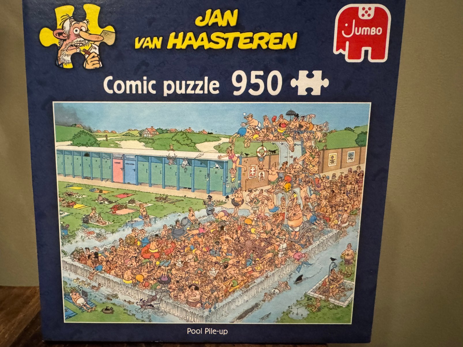 Bomvol zwembad jan van Haasteren, Ophalen of Verzenden, 500 t/m 1500 stukjes, Zo goed als nieuw, Legpuzzel