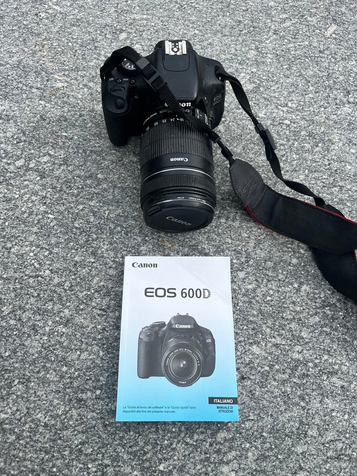 Canon EOS 600D Spiegelreflexcamera met lens en handleiding, Gebruikt, Spiegelreflex, Canon, Lensdop