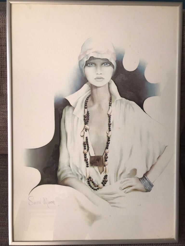 Ingelijste Art Print “Lisa” van Sara Moon, Huis en Inrichting, Ophalen of Verzenden, Zo goed als nieuw, Print, Minder dan 50 cm
