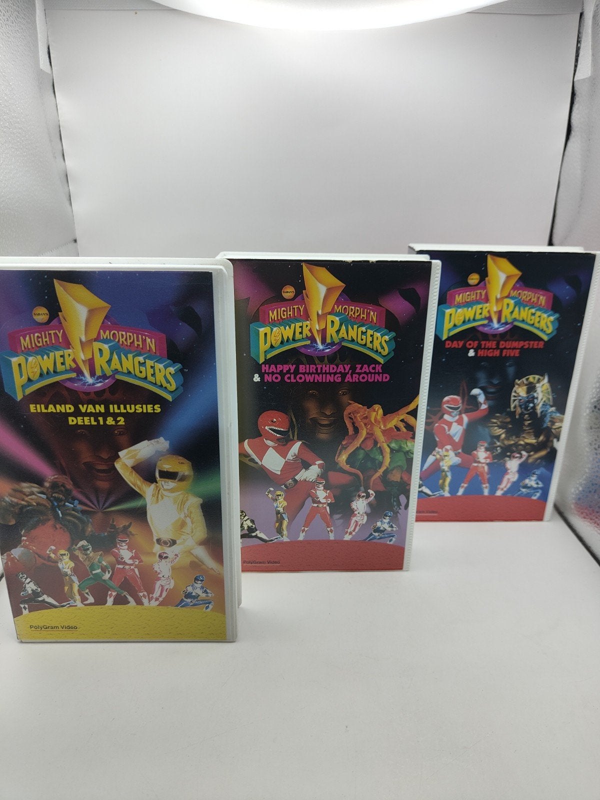3x Power Rangers VHS, Cd's en Dvd's, Alle leeftijden, Kinderfilm, Ophalen of Verzenden, VHS