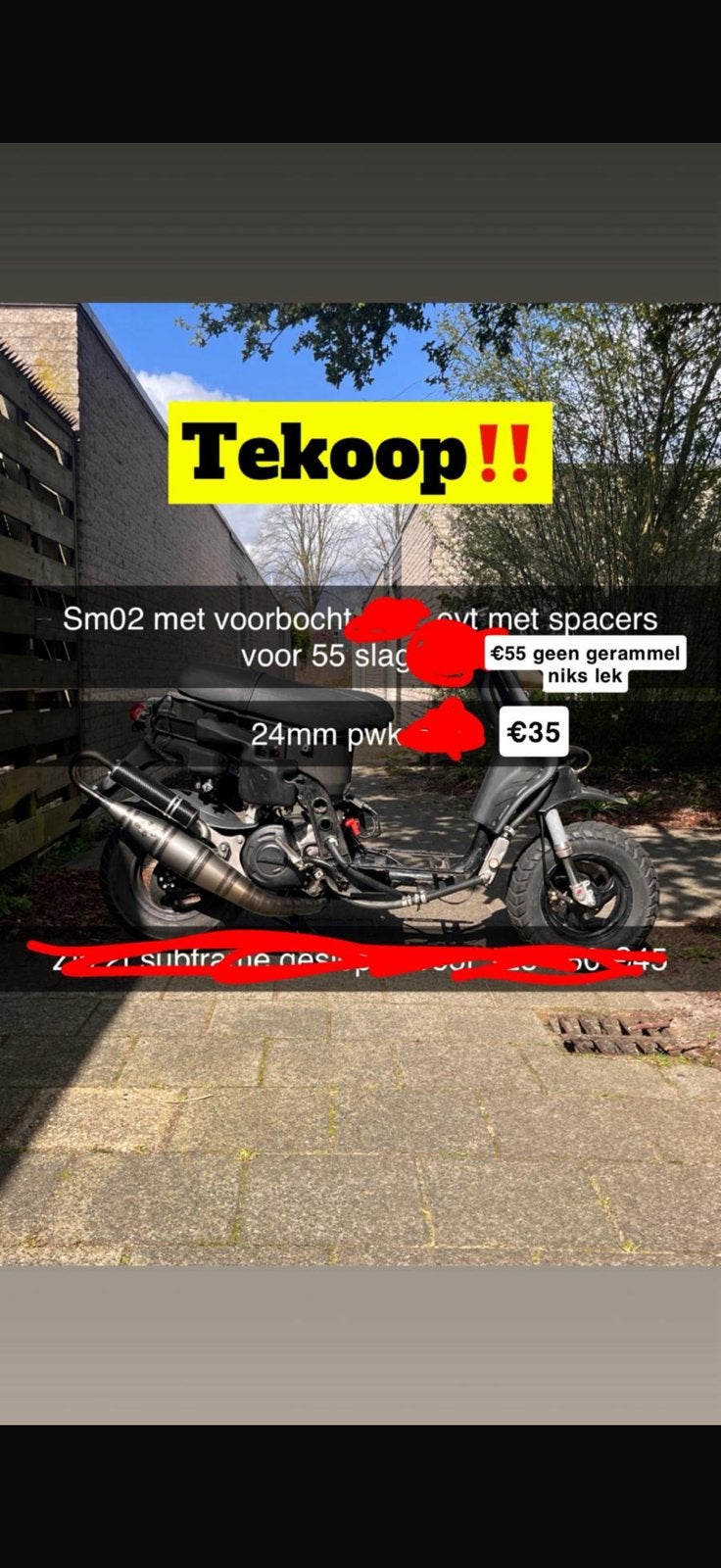 Sm02 met voorbocht en 24mm pwk, Motoren, Ophalen of Verzenden, Gebruikt