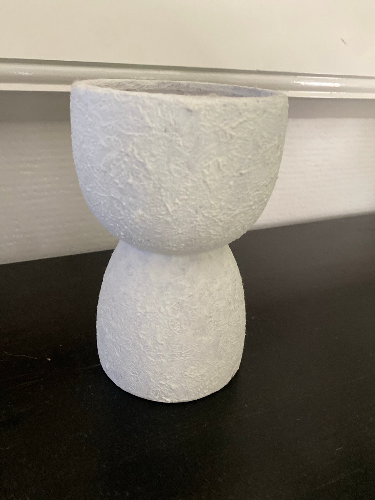 Witte decoratieve vaas/pot - Wibra, Overige materialen, Wit, Ophalen of Verzenden, Zo goed als nieuw