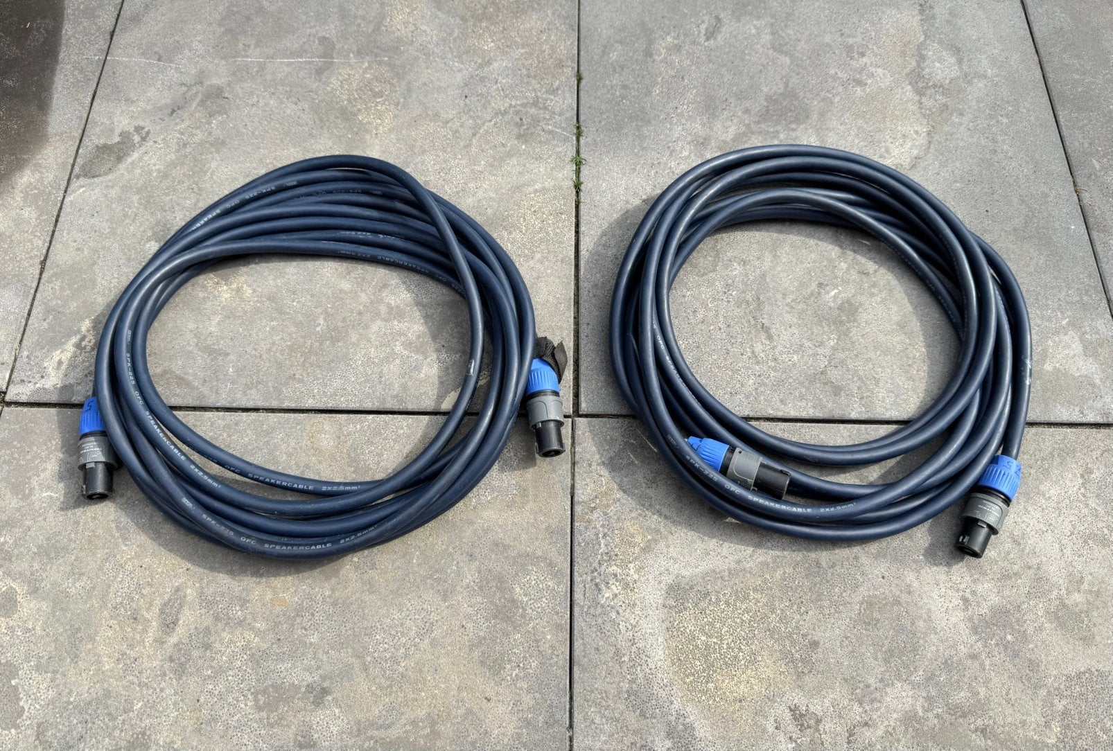 2x Speakonkabel 6 meter, Neutrik speakon, DAP SPK-225 kabel, Ophalen of Verzenden, Gebruikt, Speaker of Versterker