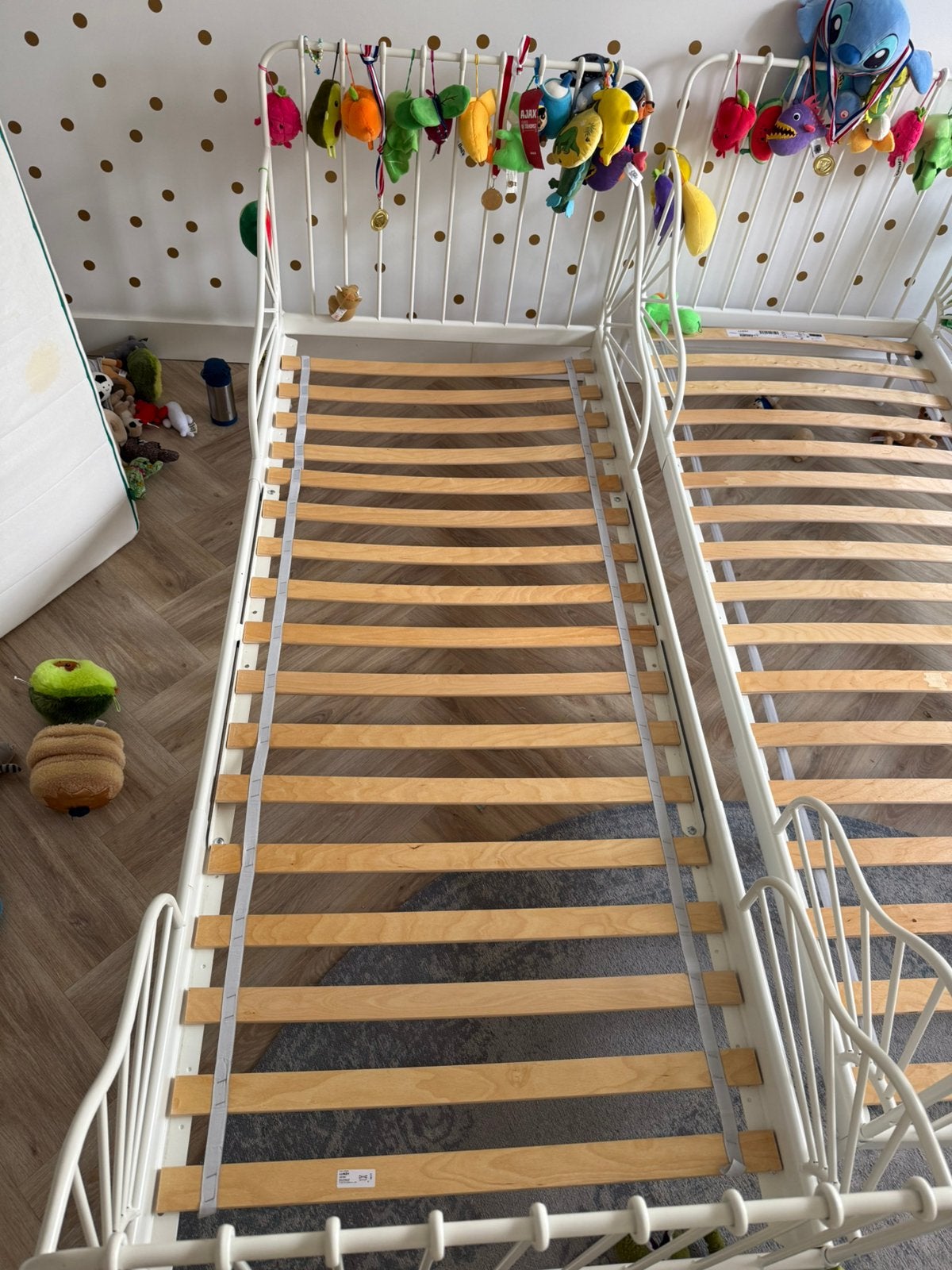 Twee ikea bedden, Ophalen, Gebruikt, 70 tot 85 cm, Lattenbodem