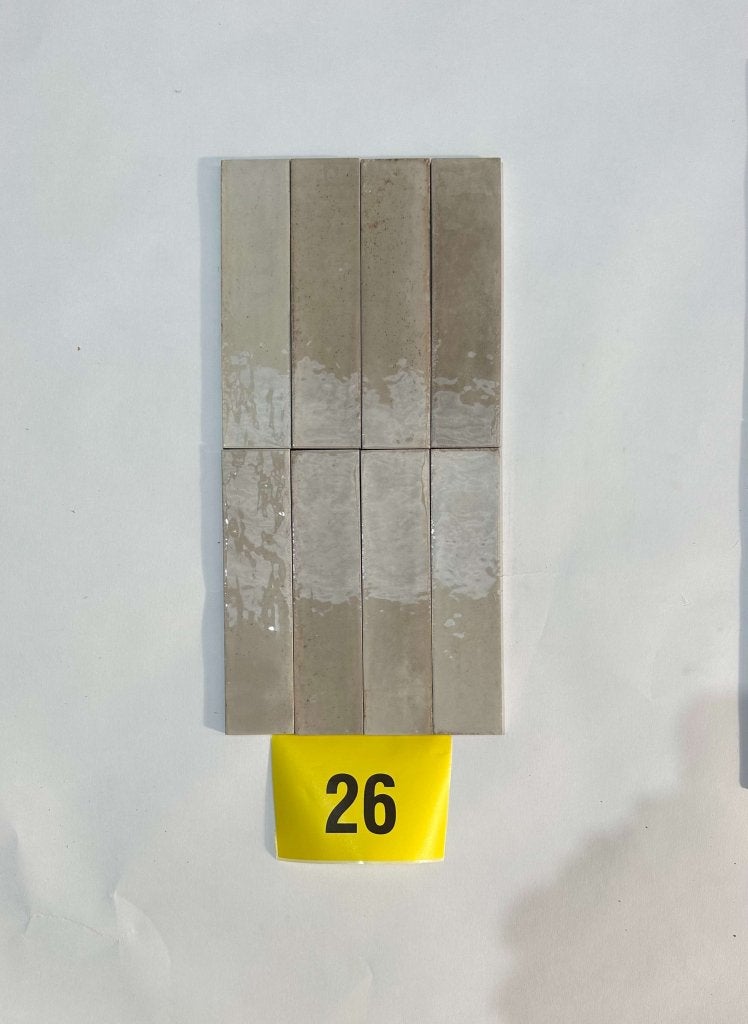 Beige, keramische tegels 6x24cm –  1,55 m² – restpartij 26, Doe-het-zelf en Verbouw, Ophalen, Nieuw, Minder dan 20 cm, 20 tot 40 cm
