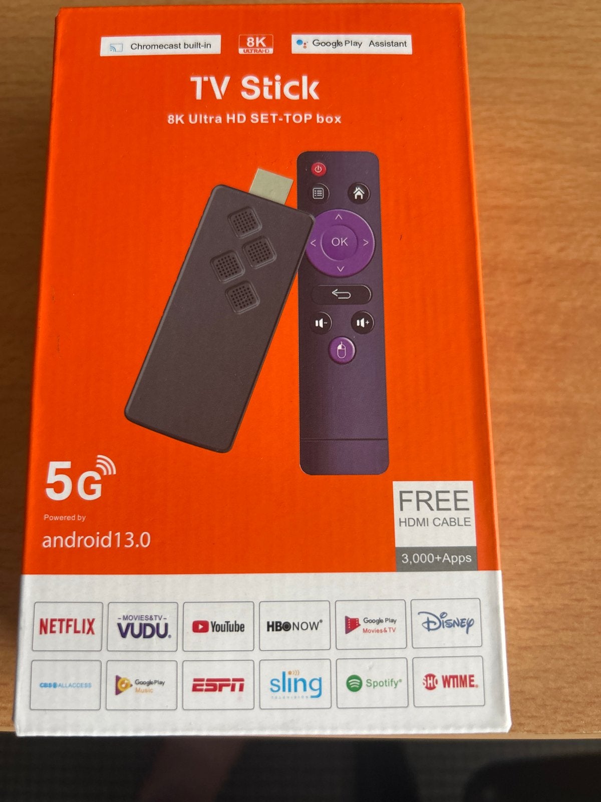 8K Ultra HD TV Stick met Android 13.0 en Chromecast, Audio, Tv en Foto, Mediaspelers, Ophalen of Verzenden, Nieuw, HDMI, Zonder harde schijf