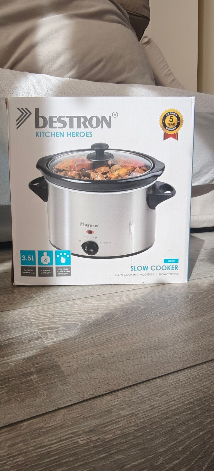 Bestron Slowcooker 3.5L - Nieuw in doos, Ophalen of Verzenden, Vaatwasmachinebestendig, Nieuw