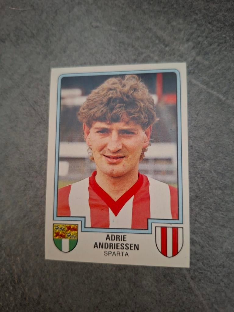 Panini sticker Voetbal 86. Adrie Andriessen Sparta., Verzenden, Zo goed als nieuw, Sticker