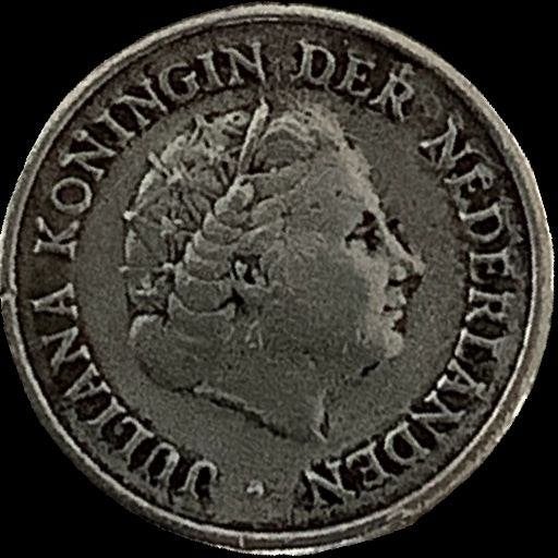 nikkel dubbeltje 10 cent Nederland 1951, Ophalen of Verzenden, Koningin Beatrix, 10 cent, Losse munt