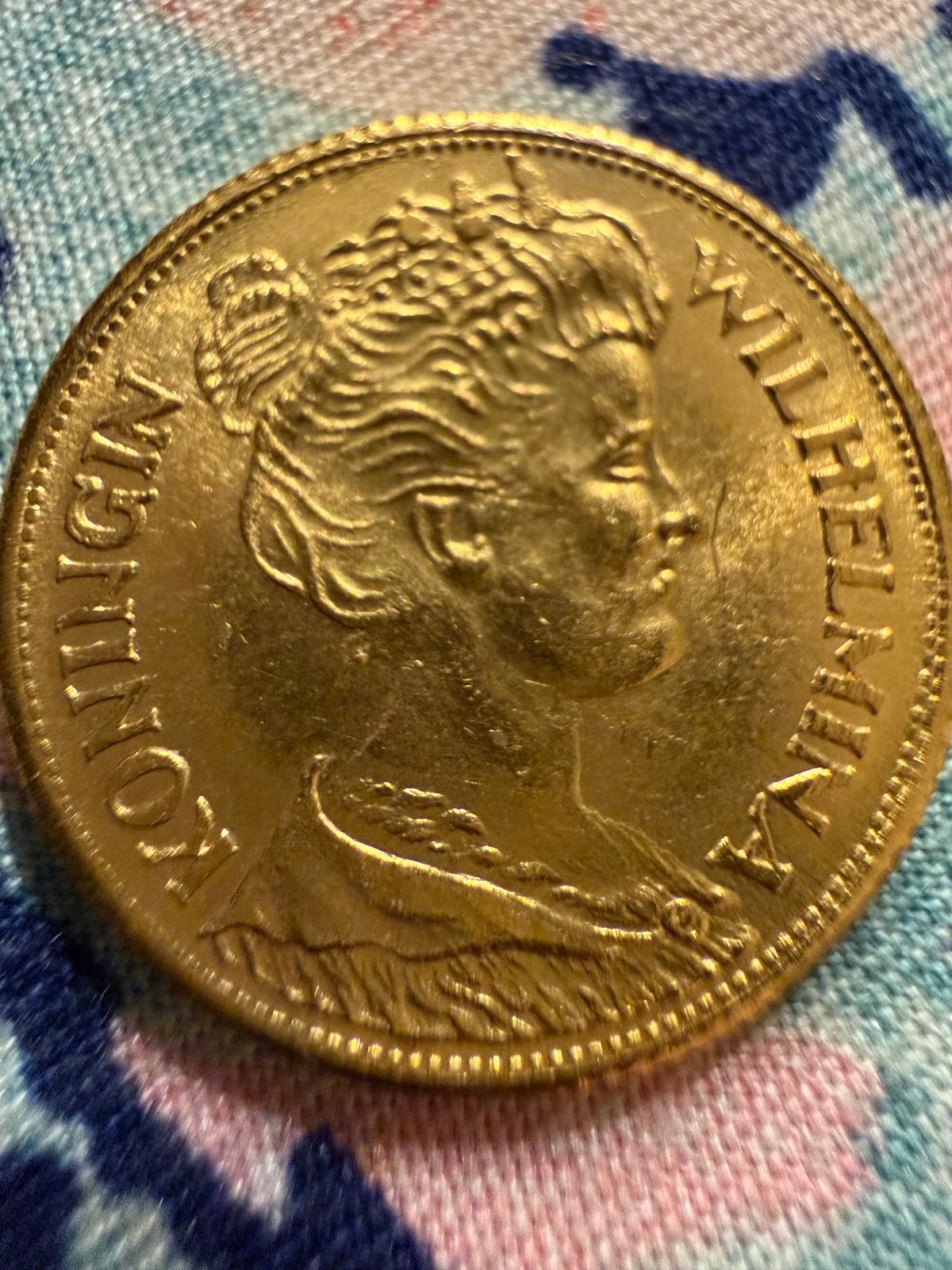 Prachtig Gouden 5 Gulden Munt Koningin Wilhelmina 1912, Postzegels en Munten, Verzenden, 5 gulden, Goud, Koningin Wilhelmina