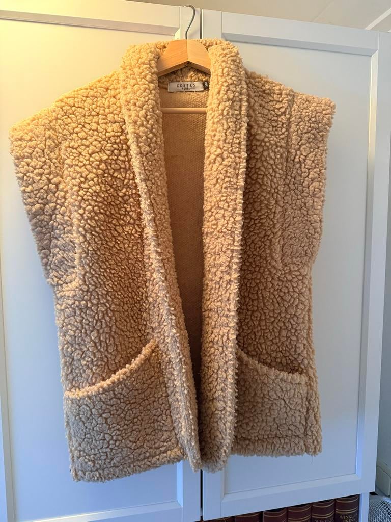 Costes Teddy Gilet S/M - Comfortabel en Stijlvol, Ophalen, Gedragen, Maat 38/40 (M), Beige