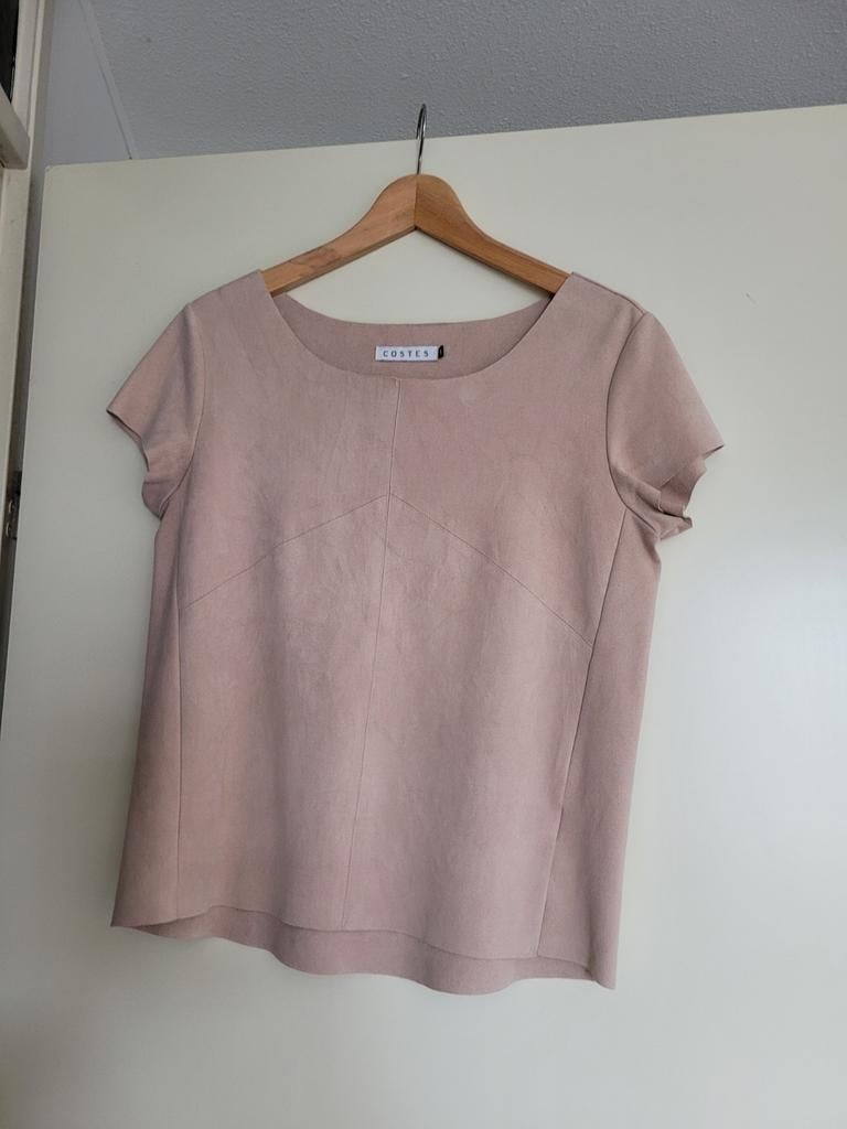 Costes suède look top met korte mouwen - Maat M, Costes, Ophalen of Verzenden, Maat 38/40 (M), Korte mouw