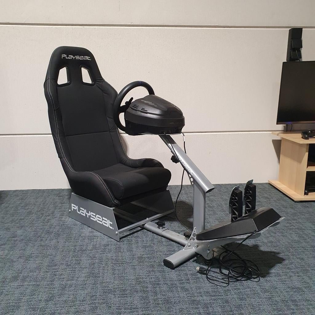 Playseat zwart leer + Thrustmaster T300 RS, Ophalen, Info@xxlracing.nl, Playseat / Thrustmaster, Racen en Vliegen