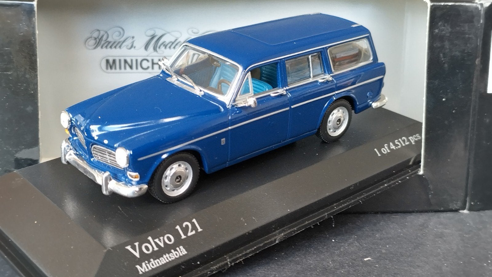 Volvo 121 Amazon Break blauw 1:43 Minichamps Pol, Auto, Verzenden, ., Nieuw