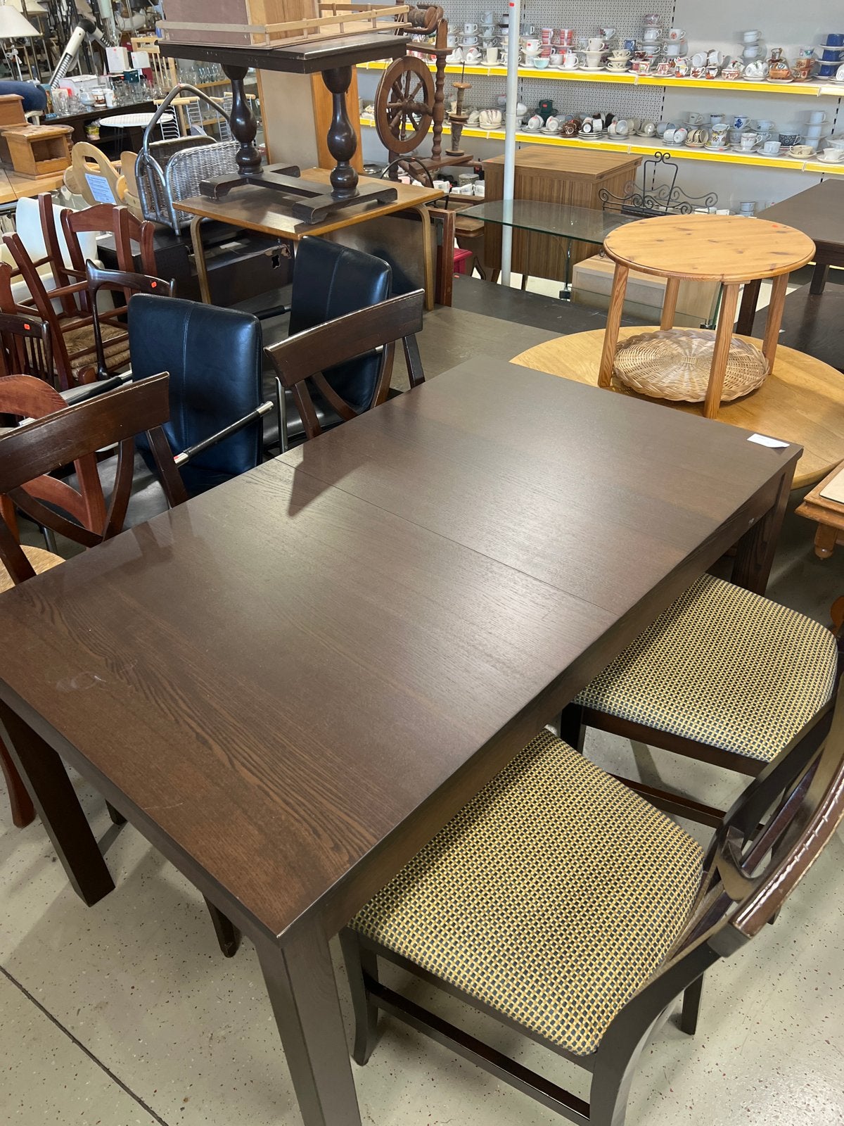 Eetkamertafel met 4 stoelen, Ophalen, Gebruikt, 100 tot 150 cm, 150 tot 200 cm