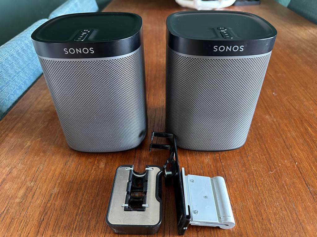 Sonos Play:1 Speakers (2 stuks) - Zwart, Audio, Tv en Foto, Luidsprekers, Ophalen, Zo goed als nieuw, Sonos, Minder dan 60 watt