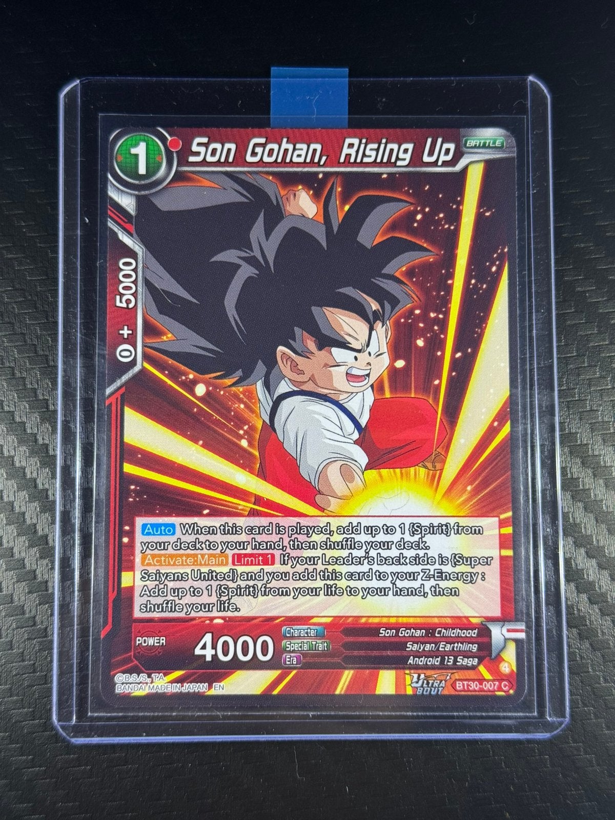 Son Gohan, Rising Up | Ultra Rare | Holo | BT30-007 C, Verzenden, Nieuw, Losse kaart