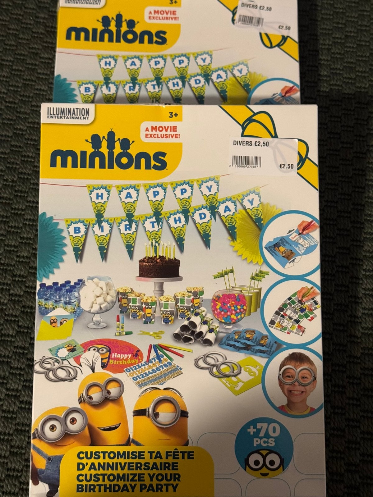 2x Minions Verjaardag Feestset 70+ Delig – Nieuw, Verzamelen, Ophalen of Verzenden, Losse flippo's