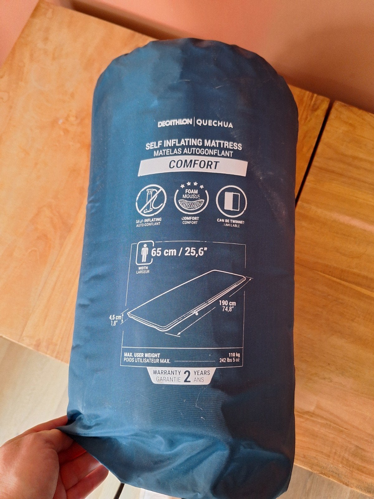 Quechua Zelfopblaasbare Slaapmat - Comfortabel & Compact, Ophalen of Verzenden, Zo goed als nieuw, 1-persoons
