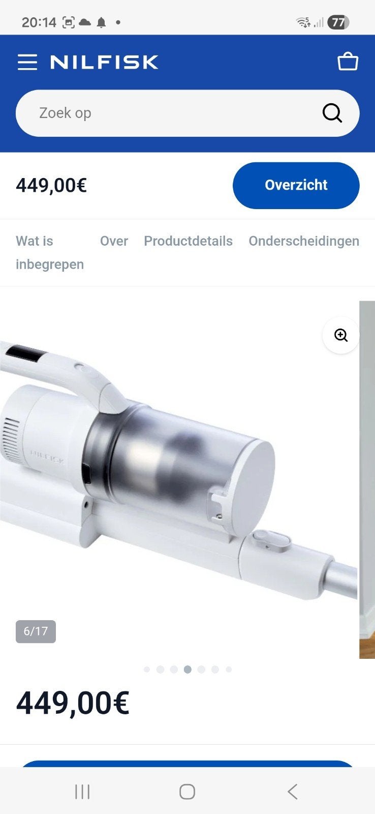 Nilfisk S1 home stofzuiger, Witgoed en Apparatuur, Stofzuigers, Zo goed als nieuw, Ophalen of Verzenden
