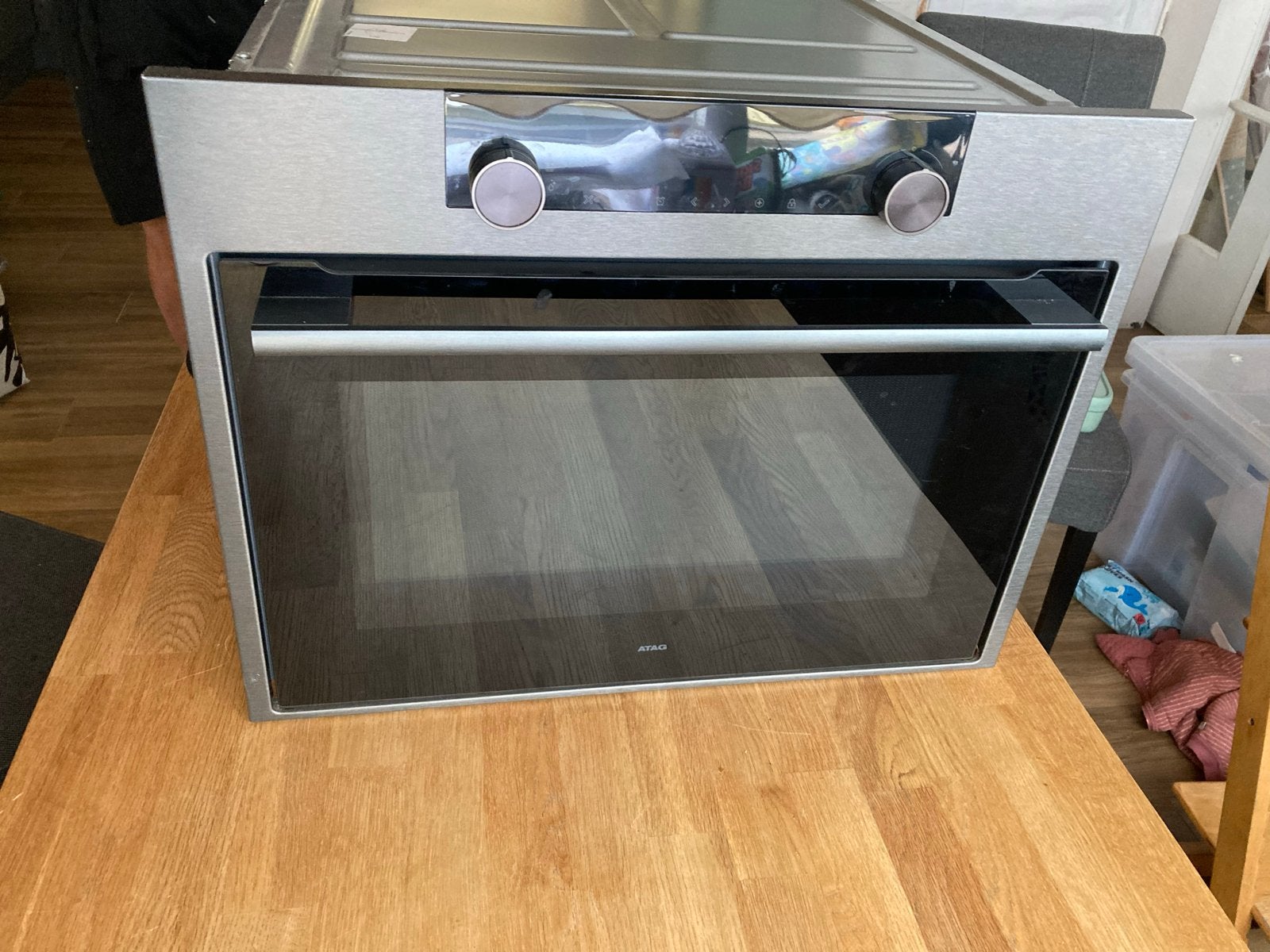 ATAG Inbouw Heteluchtoven, Ophalen, 45 tot 50 cm, Gebruikt, Hete lucht