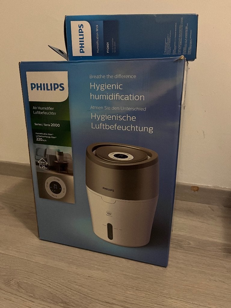 Bevochtiger Philips 2000 series + extra filter, Ophalen of Verzenden, Zo goed als nieuw, Luchtbevochtiger