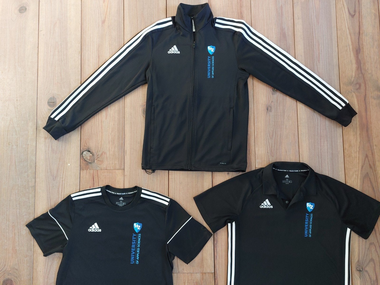 Adidas Sportkleding Sportkunde HZ(Hoge School Zeeland) S/M, Maat 48/50 (M), Zwart, Ophalen of Verzenden, Zo goed als nieuw