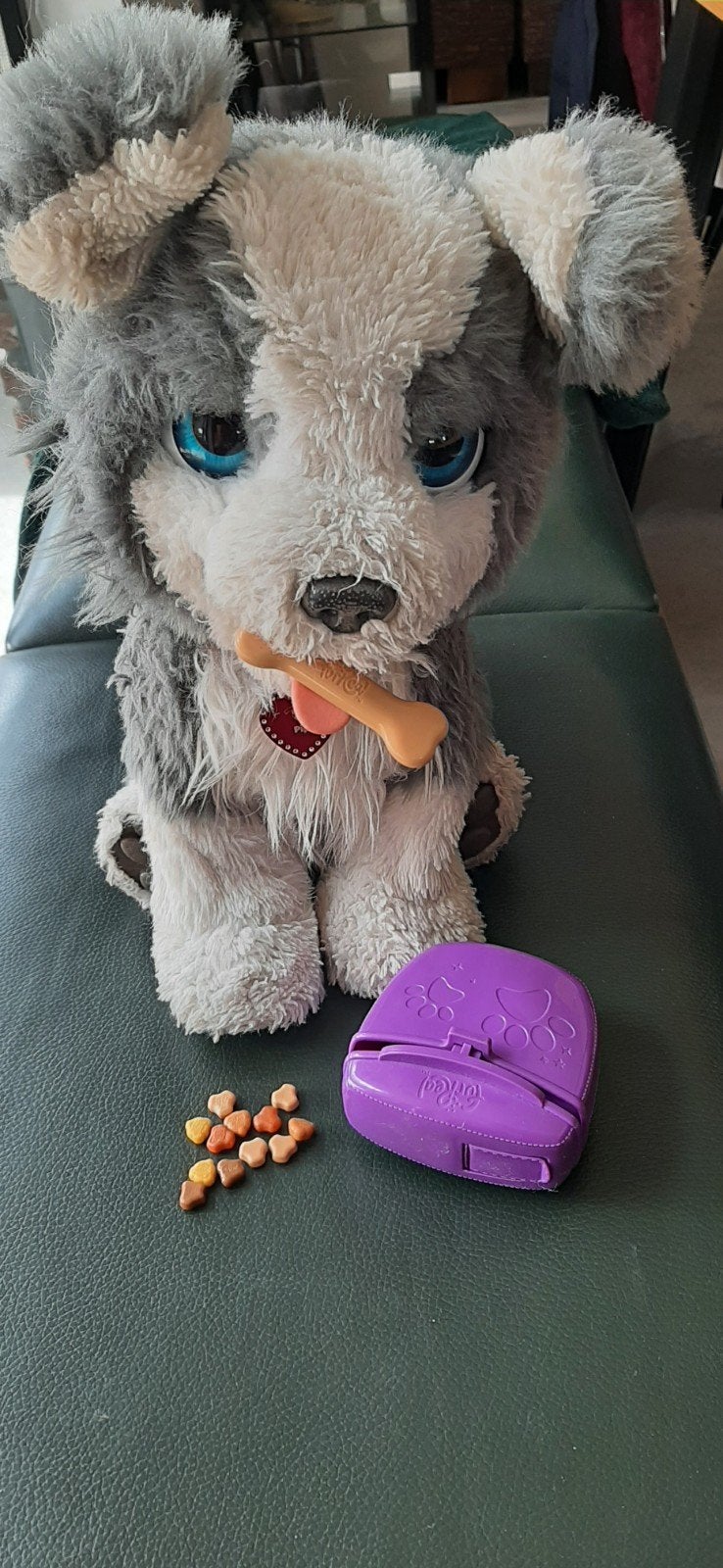 FurReal Friends Cubby de Speelse Puppy Interactieve Hond, Gebruikt, Overige merken, Grijs, Interactief