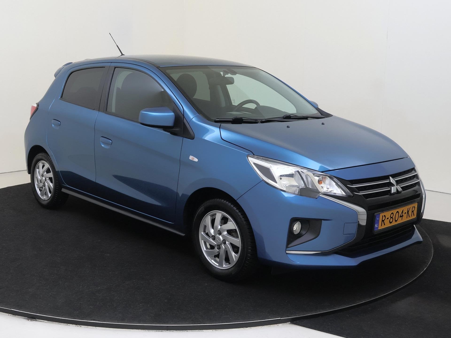 Mitsubishi Space Star 1.2 Dynamic 70 PK | Automaat | Climate, Stof, Gebruikt, Blauw, Start-stop-systeem