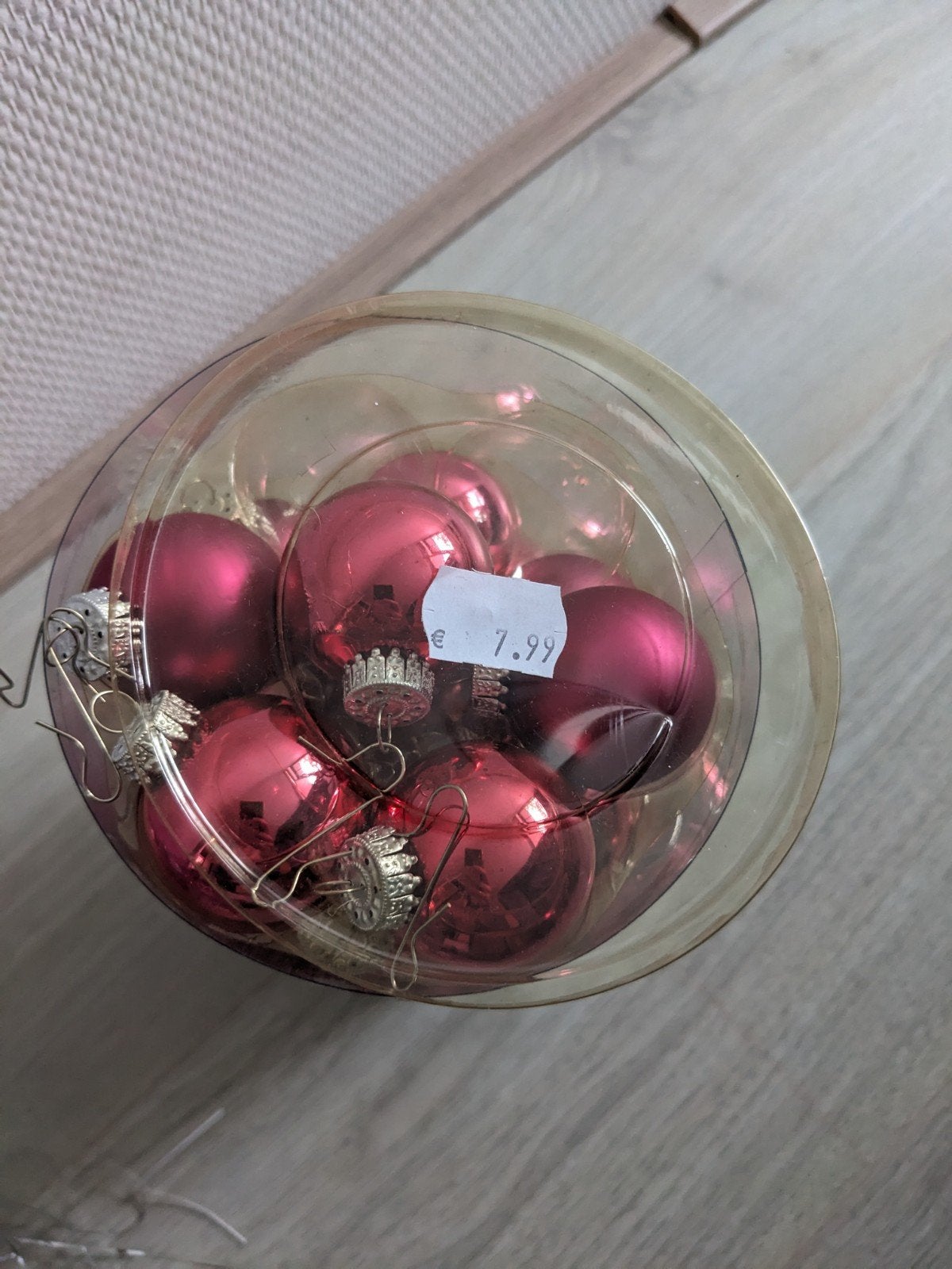Doos met roze en zilveren kerstversiering, Diversen, Ophalen