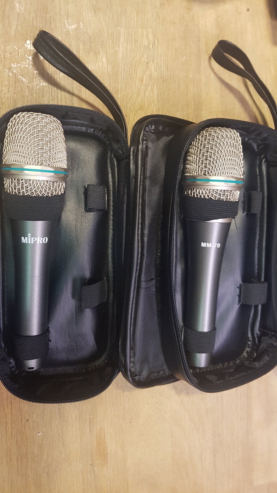 2x zang condensator microfoon MIPRO MM 70 inc hoes als nieuw, Muziek en Instrumenten, Mipro, Ophalen of Verzenden, Zo goed als nieuw