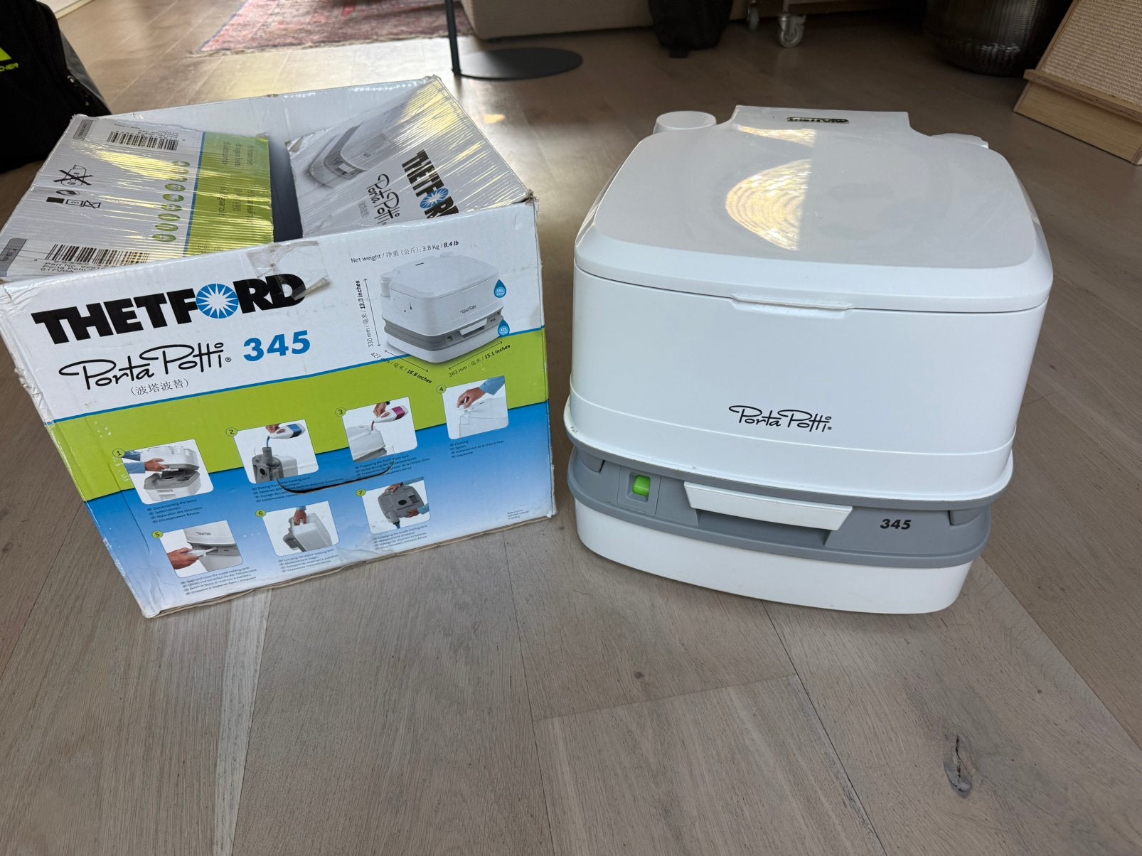 Thetford Porta Potti 345 chemisch toilet, Ophalen, Zo goed als nieuw