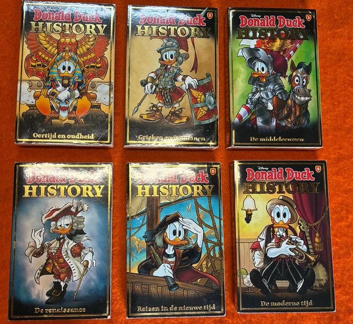 Donald Duck History 1 t/m 6 ( 6 delen), Boeken, Meerdere comics, Ophalen of Verzenden, Zo goed als nieuw, Europa