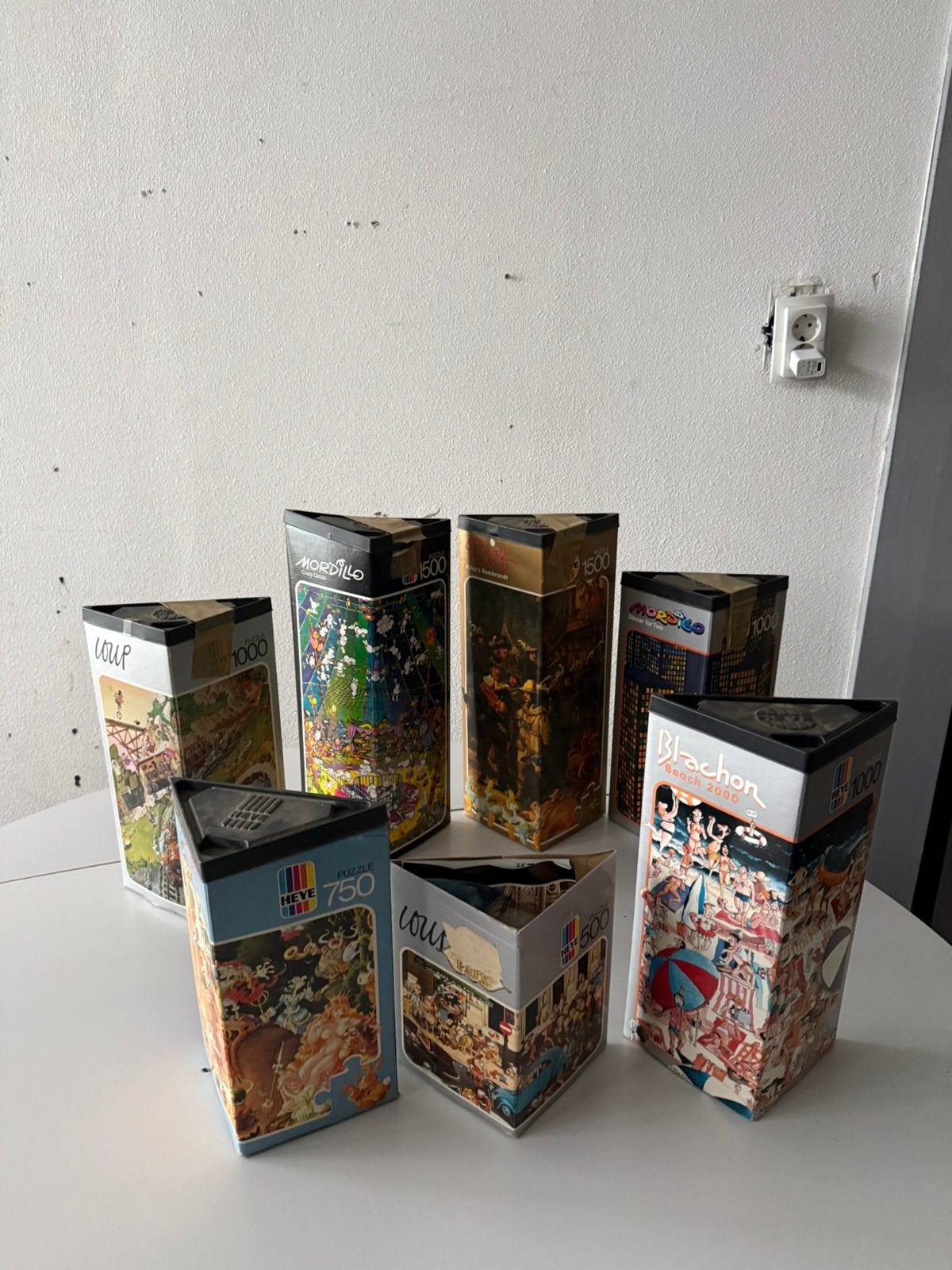 Vintage Heye puzzels – 7 stuks – Mordillo & Ryba, Bijen