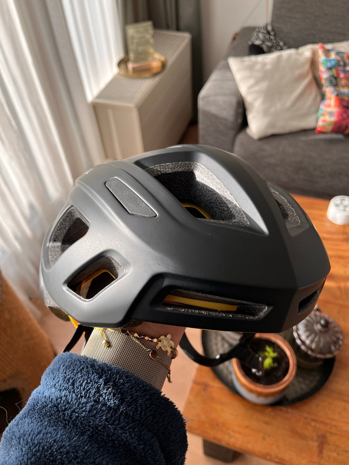 Van Rysel Fietshelm Zwart - Maat M (55-59 cm), Ophalen, Zo goed als nieuw, M, Heer