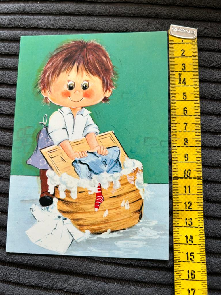 30. Vintage kinderkaart Jongen Wastobbe, Verzamelen, Ophalen of Verzenden, Ongelopen