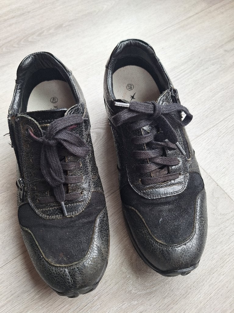 Xsensible sneakers zwart maat 40 wijdte G met rits, Xsensible, Zwart, Ophalen of Verzenden, Sneakers of Gympen