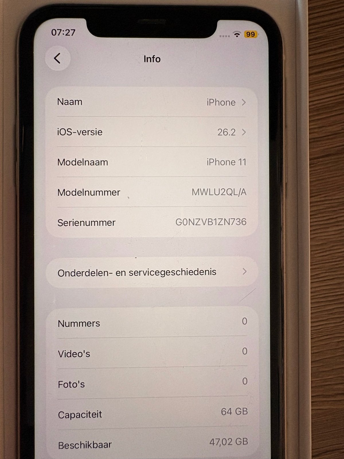 iPhone 11 - Goede staat, 75% batterij, 64GB, Telecommunicatie, Mobiele telefoons | Apple iPhone, Gebruikt, Wit, 64 GB, Zonder simlock