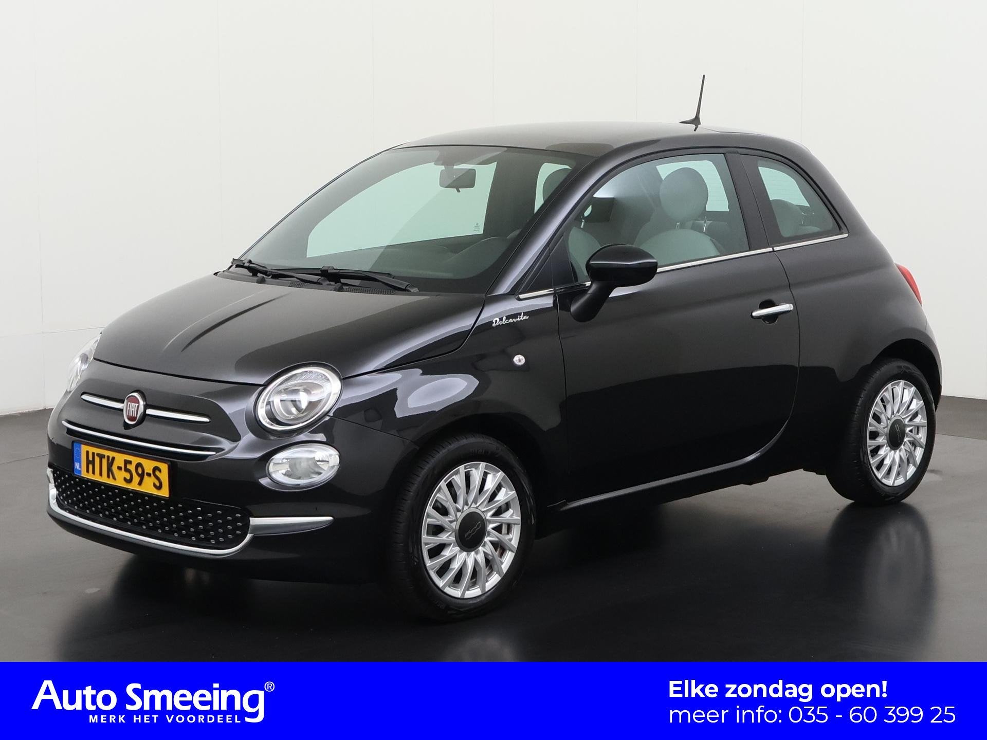 Fiat 500 1.0 Hybrid Dolcevita | Panoramadak | Apple/Android, Auto's, Voorwielaandrijving, 12 maanden, Stof, Gebruikt