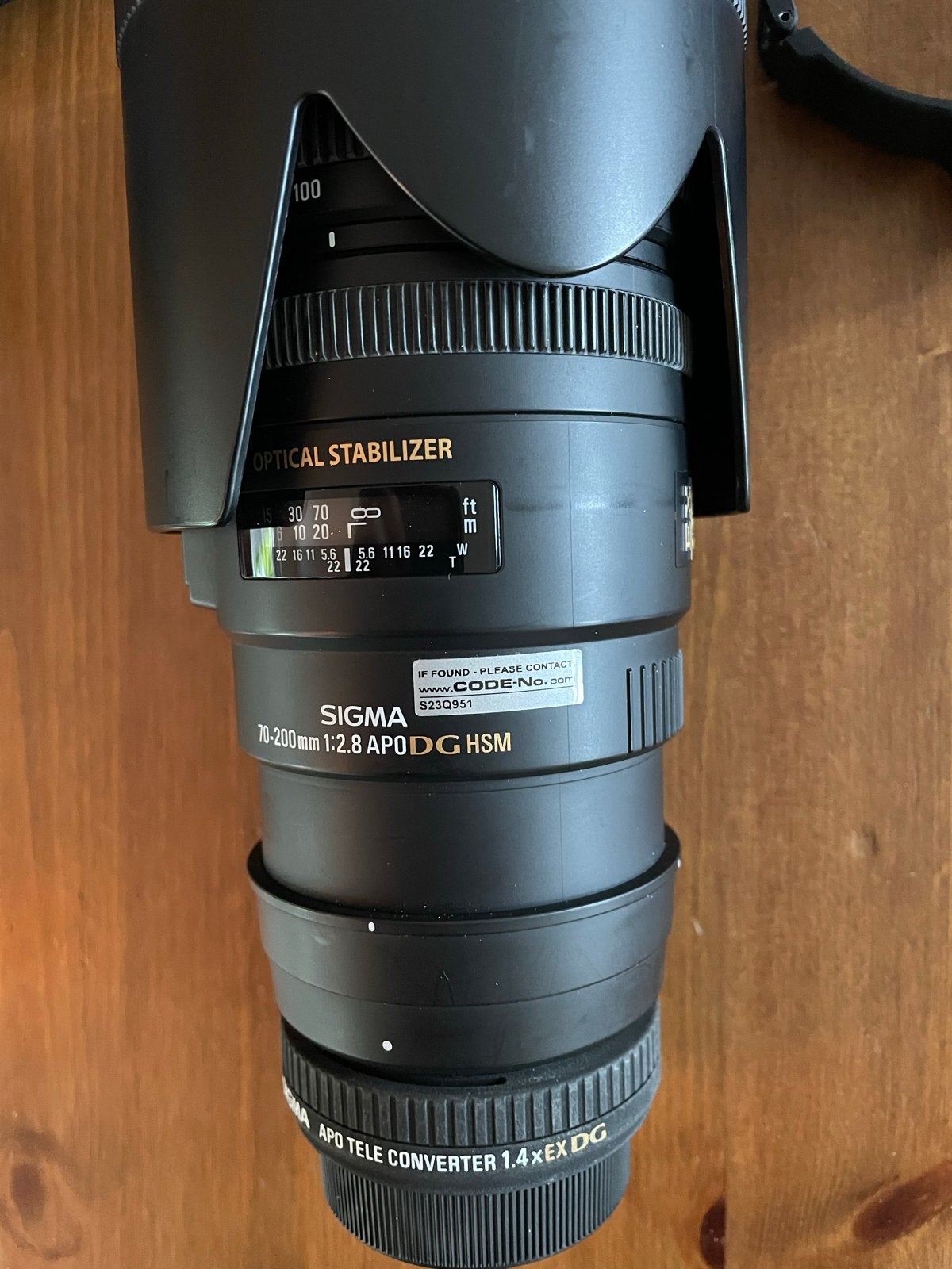 Sigma 70-200mm f/2.8 APO DG HSM OS met 1.4x Teleconverter, Gebruikt, Sigma, Autofocus, Overige vattingen