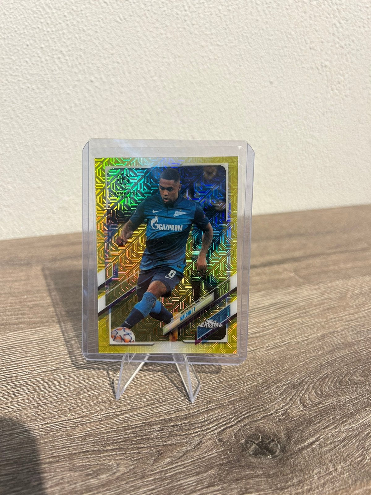 Malcom 2020-21 Topps Chrome UCL #42 /150 Yellow Mojo Zenit, Ophalen of Verzenden, Zo goed als nieuw, Plaatje