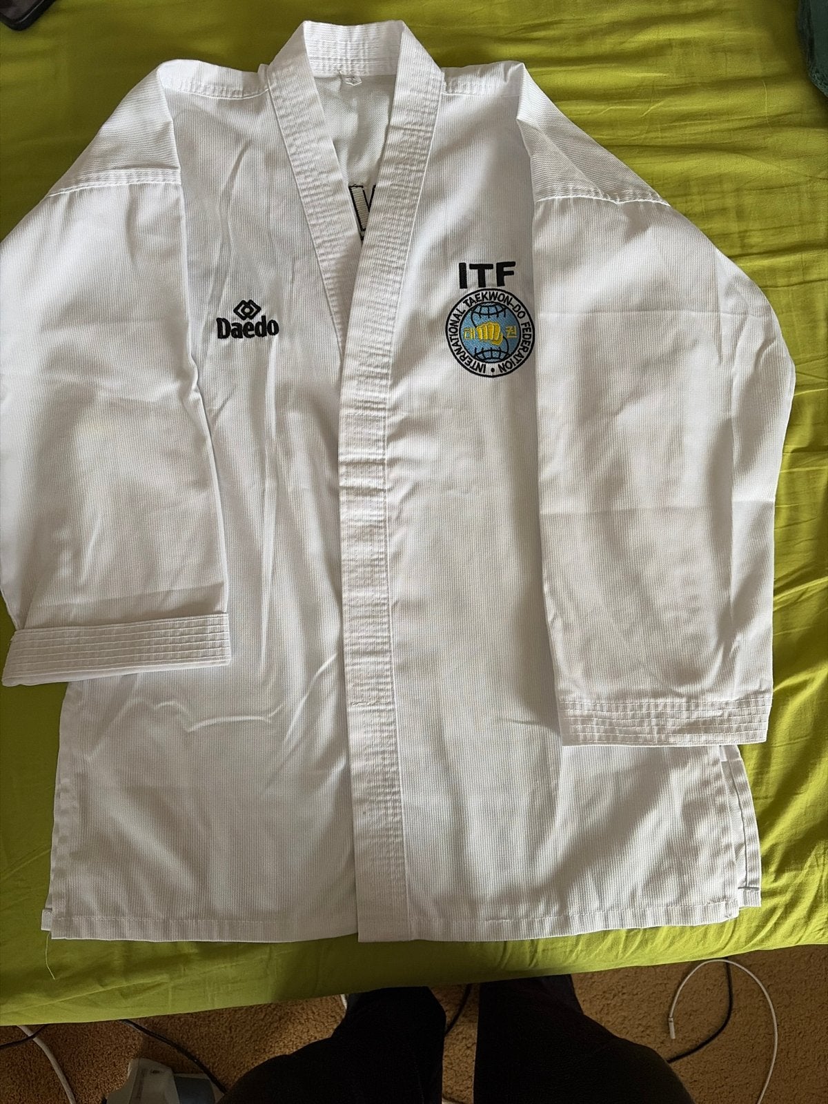Taekwondo pak Daedo ITF - Maat 160cm, Taekwondo, Vechtsportpak, Maat L, Ophalen of Verzenden