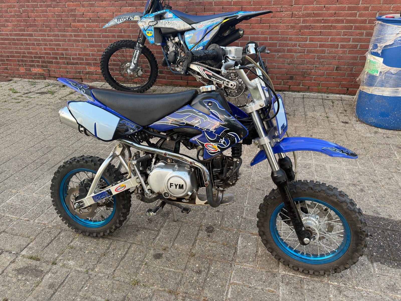 FYM Pitbike - Blauw/Zwart - Goede staat, Fietsen en Brommers, Minibikes, Midibikes en Pitbikes, Ophalen of Verzenden, Gebruikt