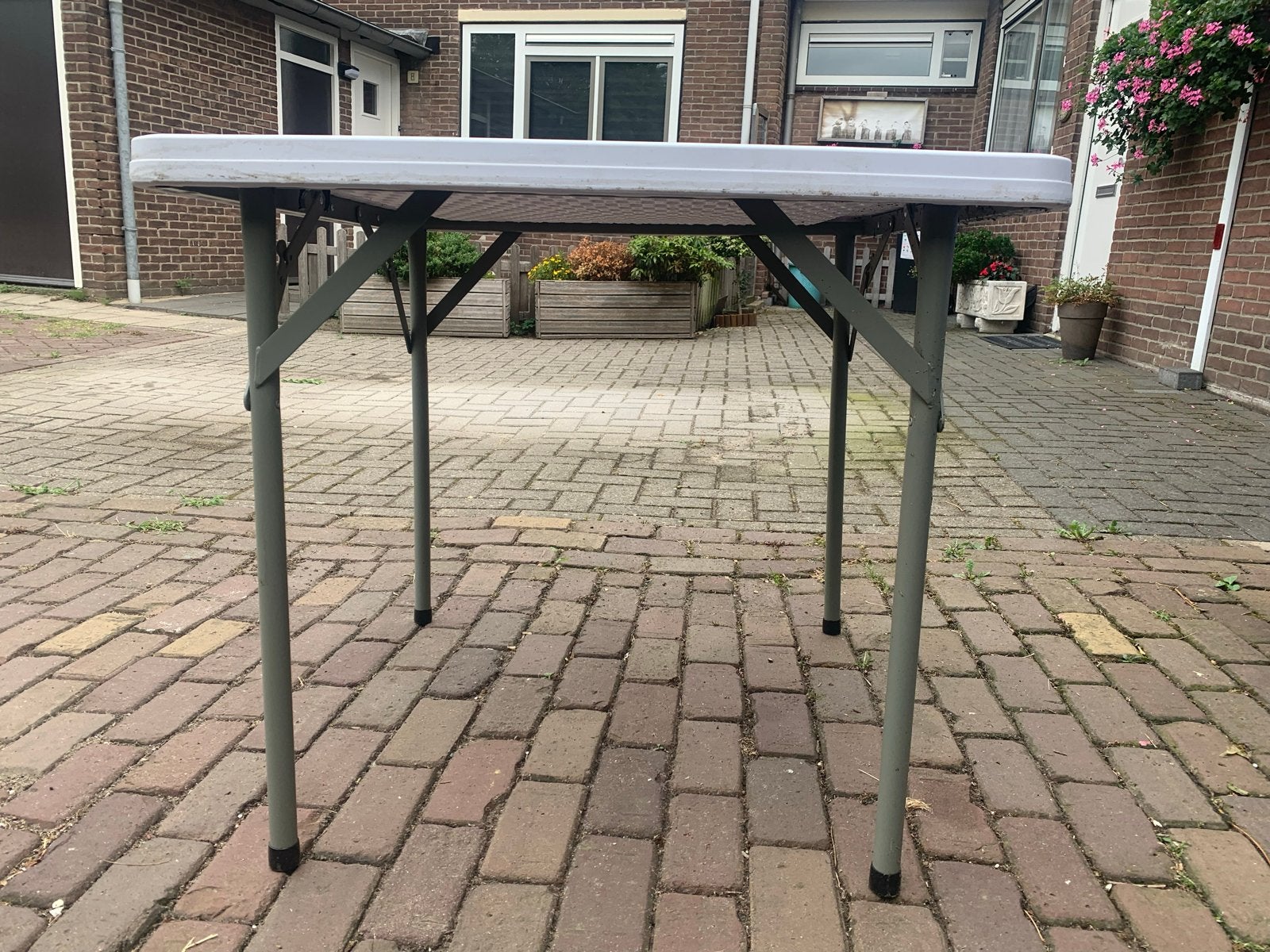 Inklapbare Horeca Tafel 86x86x75 - Degelijke Kwaliteit, Ophalen, Kunststof, Gebruikt, Vierkant