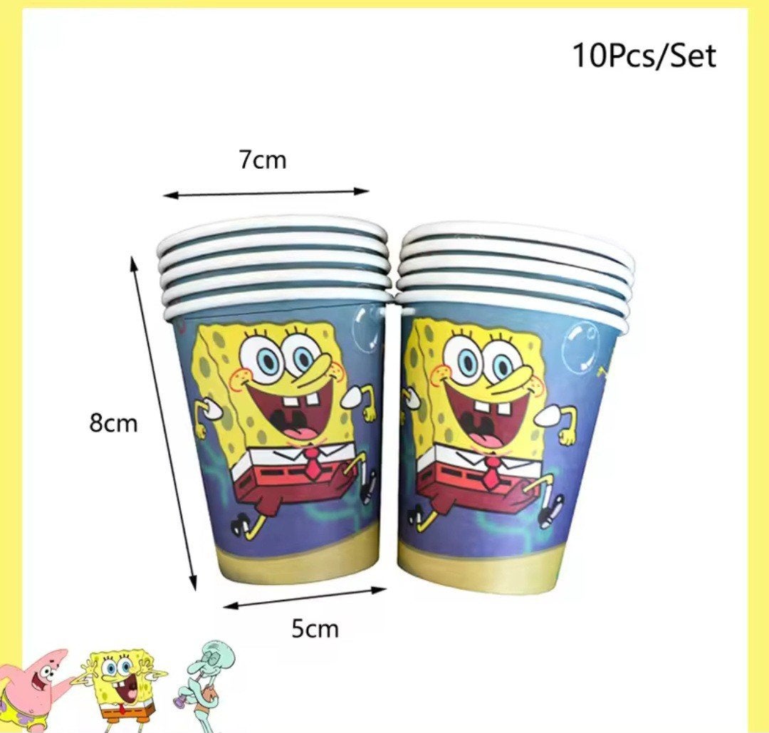 Spongebob Feestartikelen Set - Borden en Bekers (Nieuw), Ophalen, Nieuw, Feestartikel, Verjaardag
