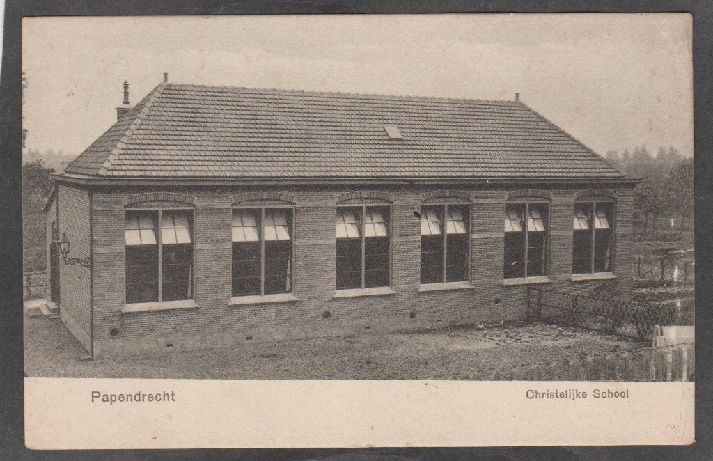 papendrecht christelijke school, Verzenden, Voor 1920, Gelopen, Zuid-Holland
