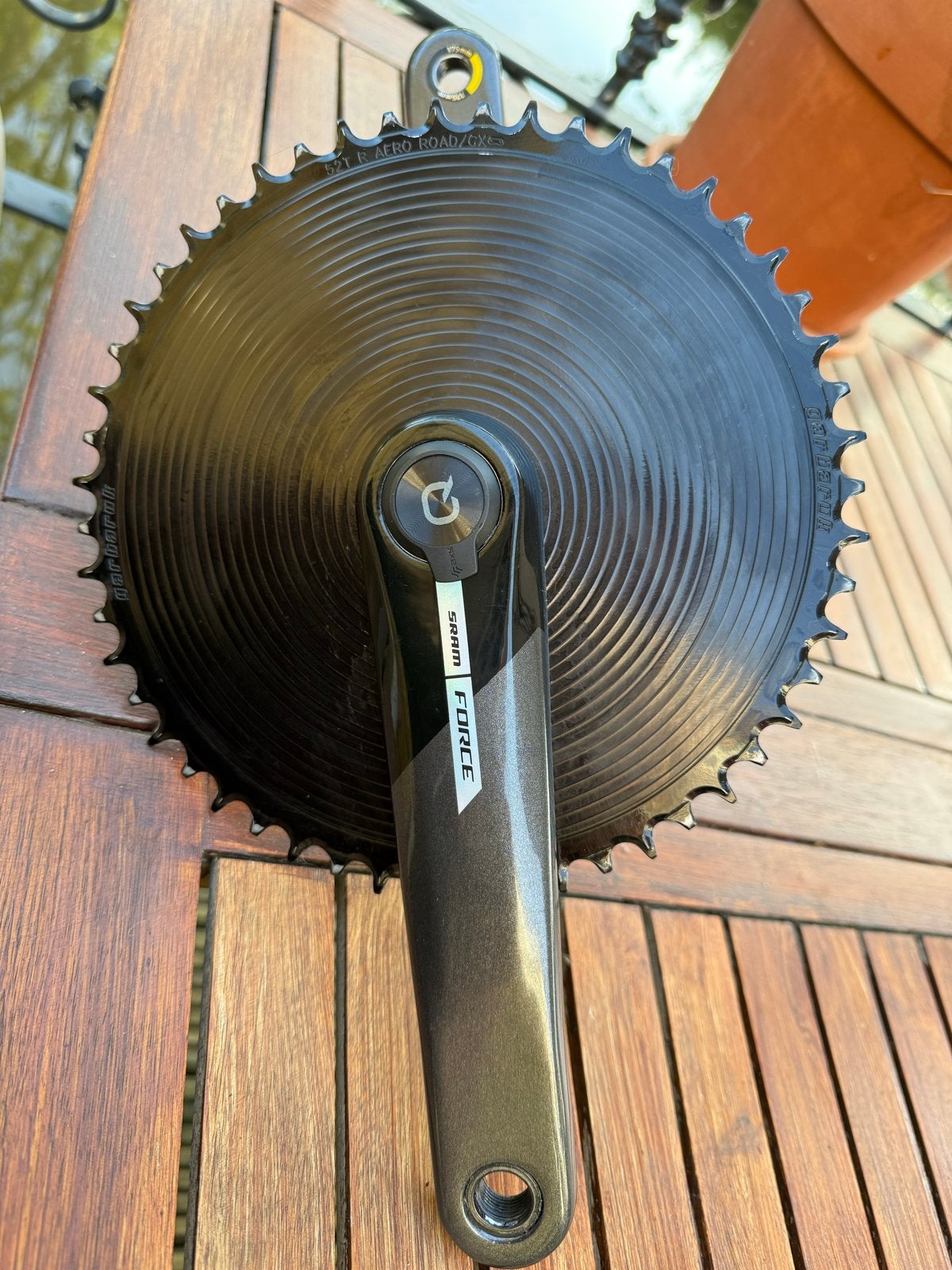 Sram Force Crankstel met Powermeter, 175mm, 52T Alugear, Fietsen en Brommers, Fietsonderdelen, Crankstel of Pedalen, Ophalen of Verzenden