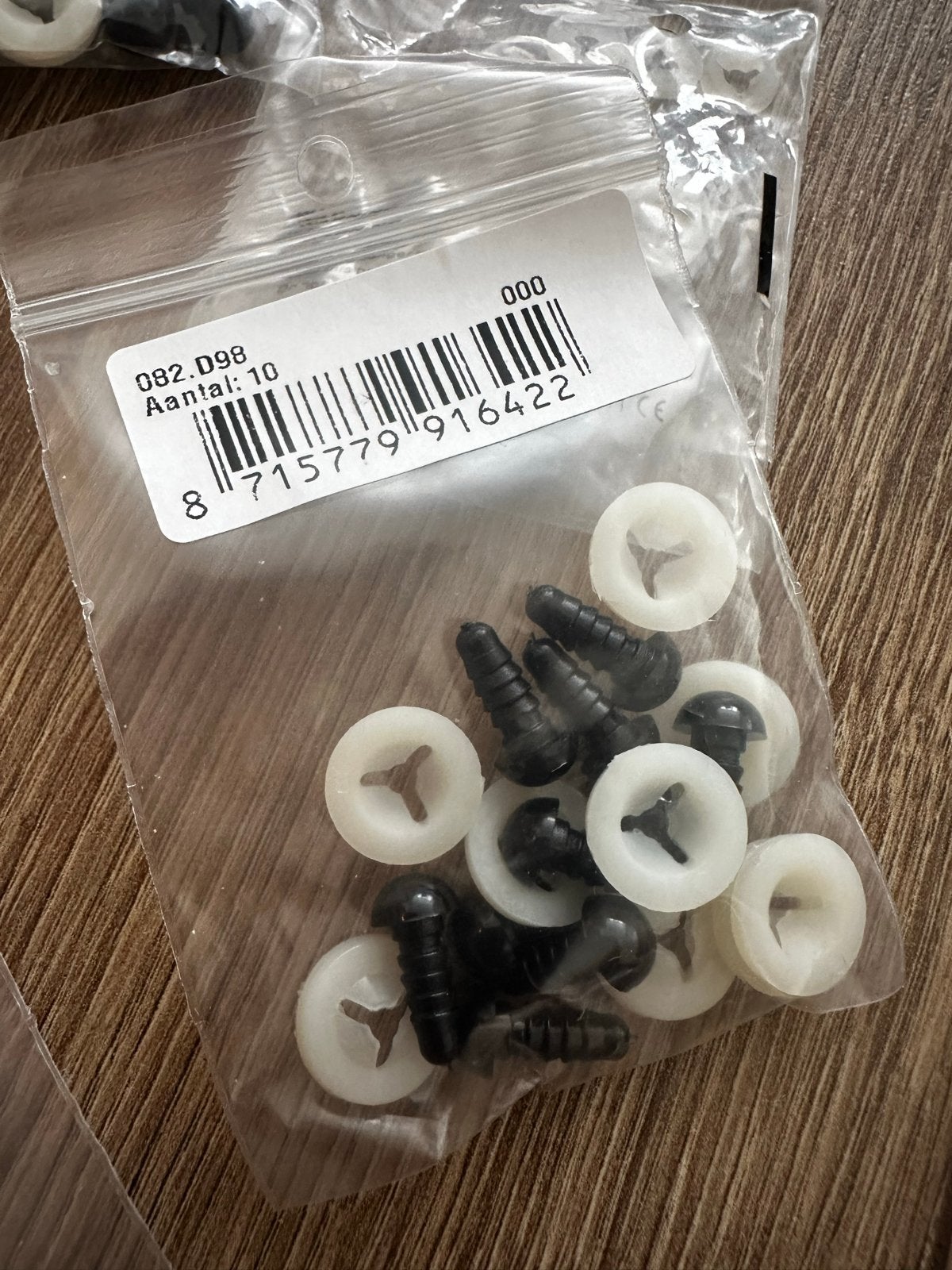 Veiligheidsogen voor gehaakte knuffels - 2 varianten, Zwart, Handgemaakt, Dieren, Nieuw