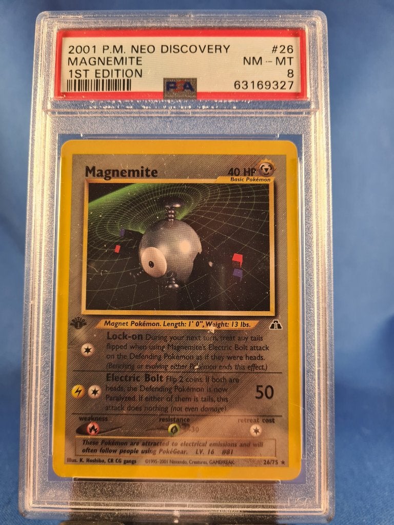 Magnemite 26/75 - Neo Discovery (1st edition) (PSA 8), Verzenden, Gebruikt