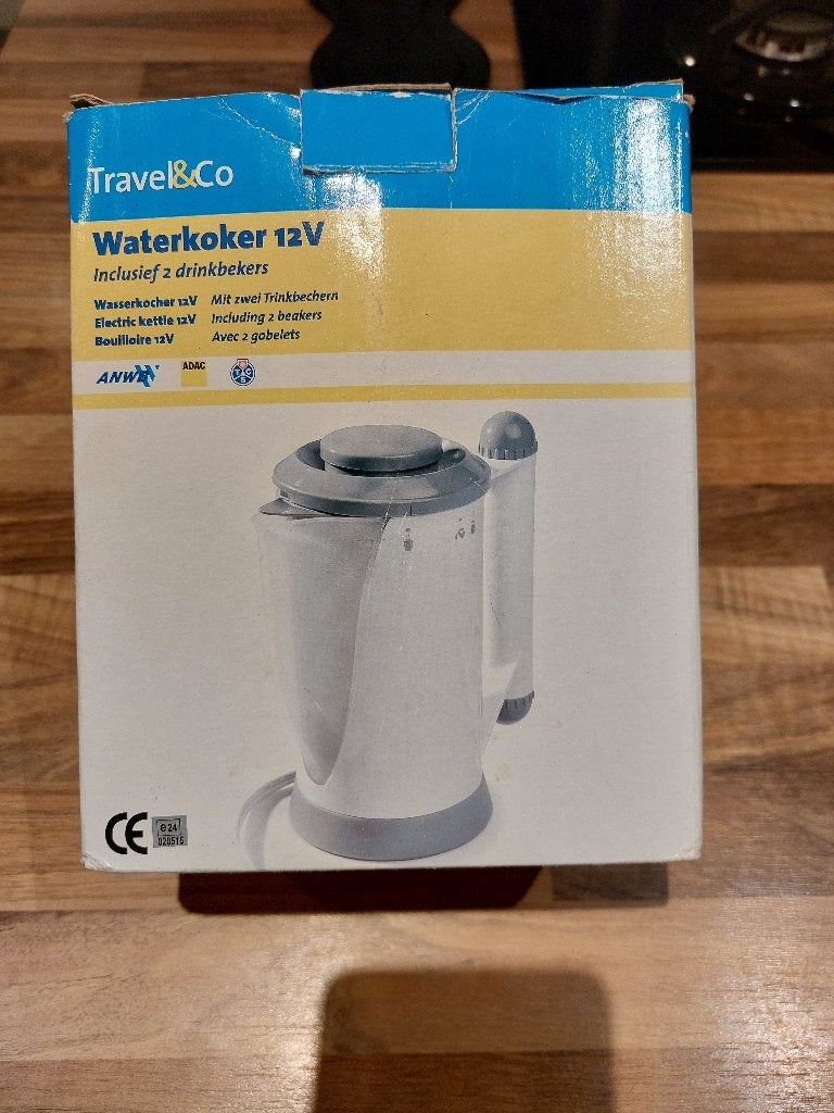 12V waterkoker incl 2 drinkbekers, Ophalen of Verzenden, Gebruikt